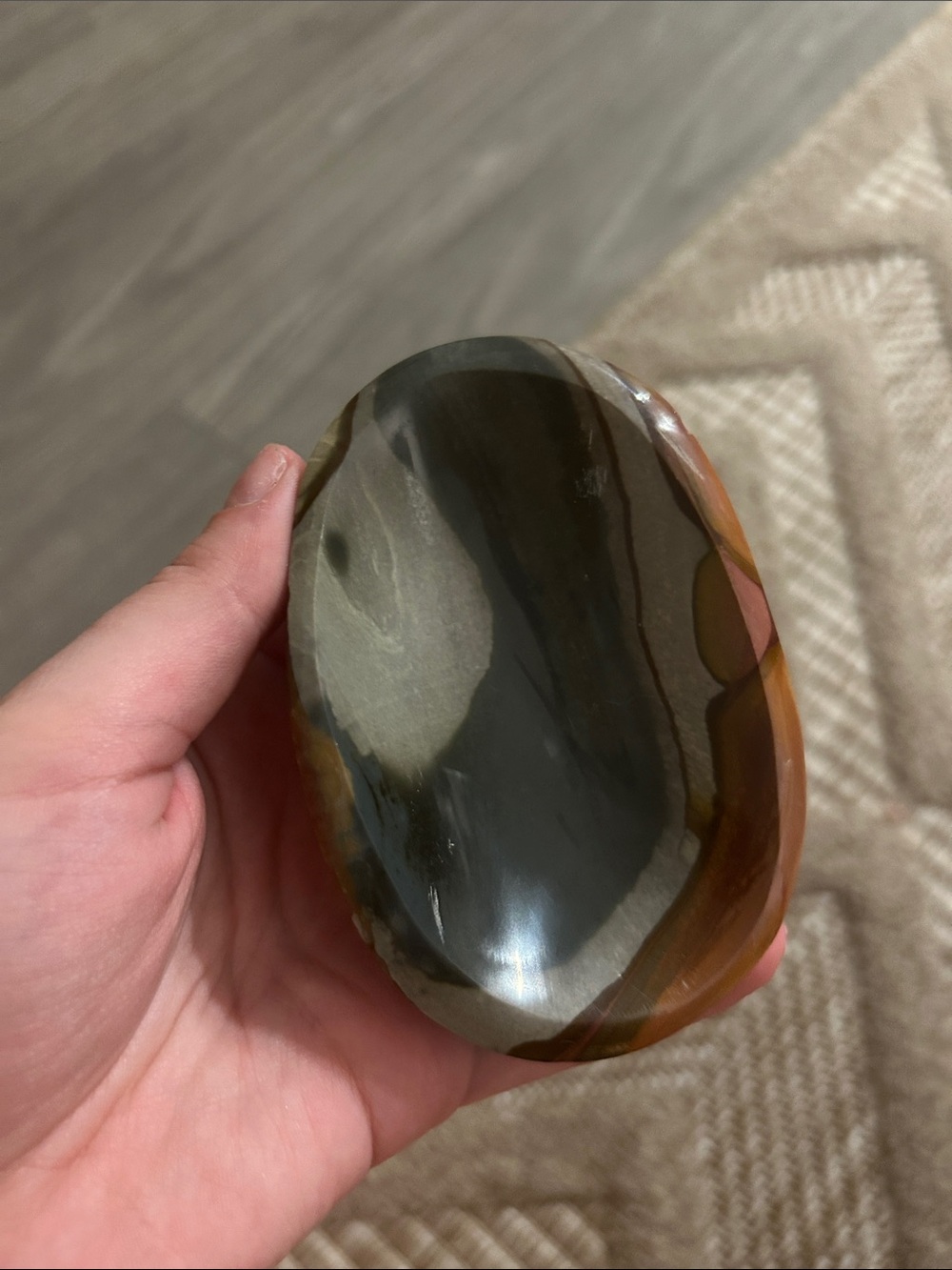 Polished Decorative Jasper Bowl β Brown and Black